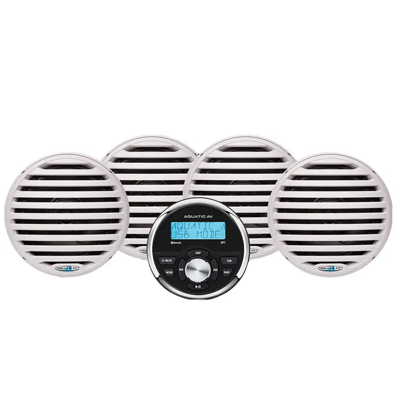 Aquatic Av Economy Gauge Stereo/Speakers Kit - White [Eg200] 1