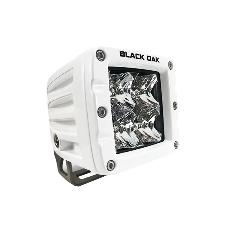 Black Oak 2" Marine Led Pod Light - Flood Optics - White Housing - Pro Series 3.0 [2Fm-Pod10cr] 1