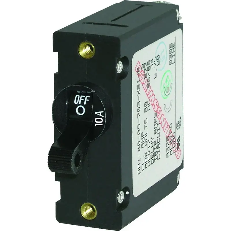 Blue Sea 7204 Ac / Dc Single Pole Magnetic World Circuit Breaker - 10 Amp [7204] 1