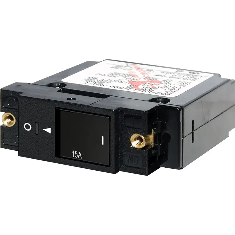 Blue Sea 7428 Single Pole Small Case 2" Slot Reset Rocker Circuit Breaker  -  15 Amp [7428] 1