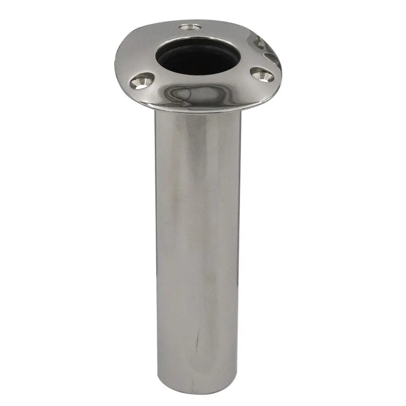 C.E. Smith 70 Series Standard Flush Mount Rod Holder - 0 Degree - Stainless Steel - Cast Bottom - Black Liner [536700C] 1