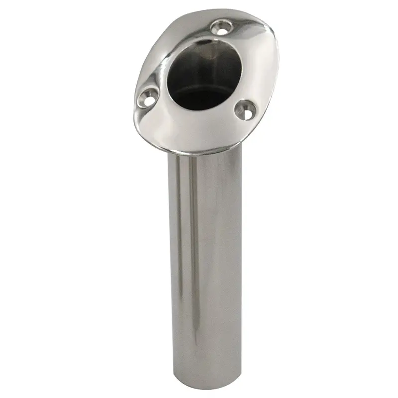 C.E. Smith 70 Series Standard Flush Mount Rod Holder - 30 Degree - Stainless Steel - Cast Bottom - Black Liner [536720C] 1