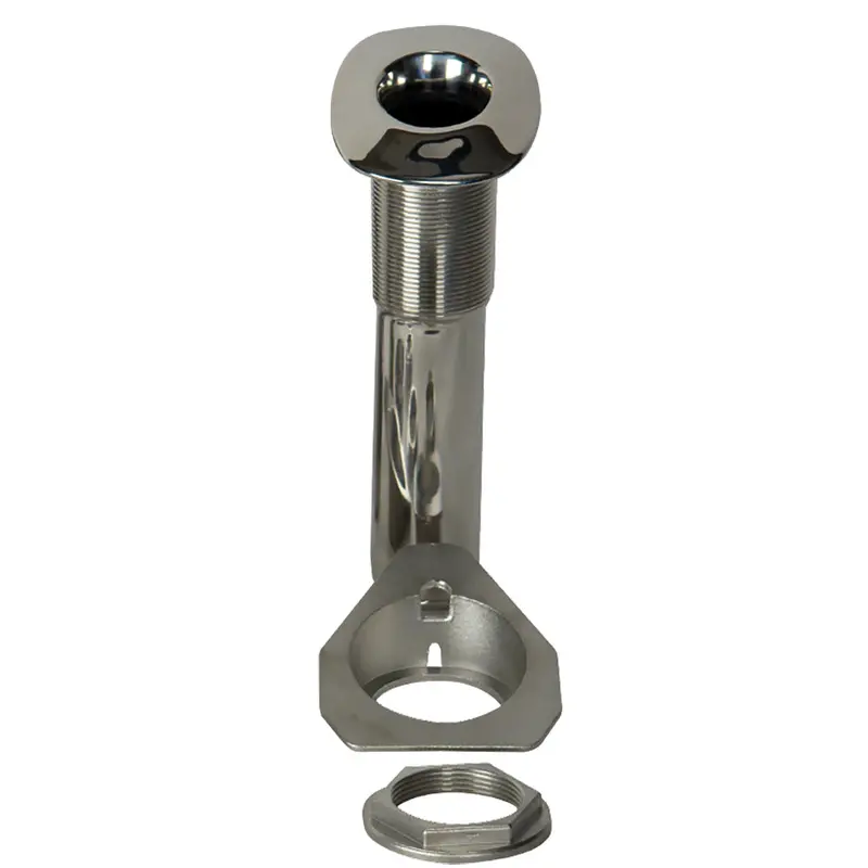 C.E. Smith 80 Series Screwless Flush Mount Rod Holder - 15 Degree - Stainless Steel - Swivel Bottom - Black Liner [53687S] 1