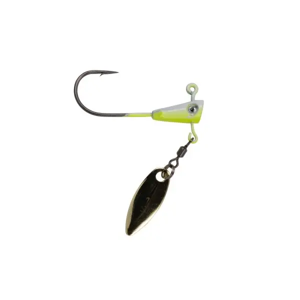 Finspin Jigheads 1/16 (White/Chart) 1