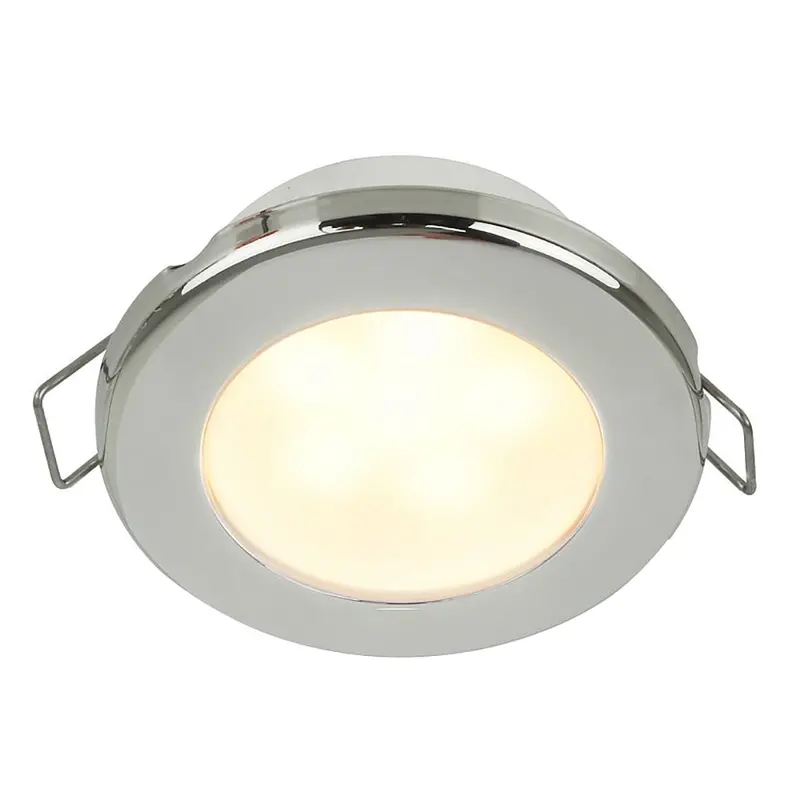 Hella Marine Euroled 75 3" Round Spring Mount Down Light - Warm White Led - Stainless Steel Rim - 24V [958109621] 1