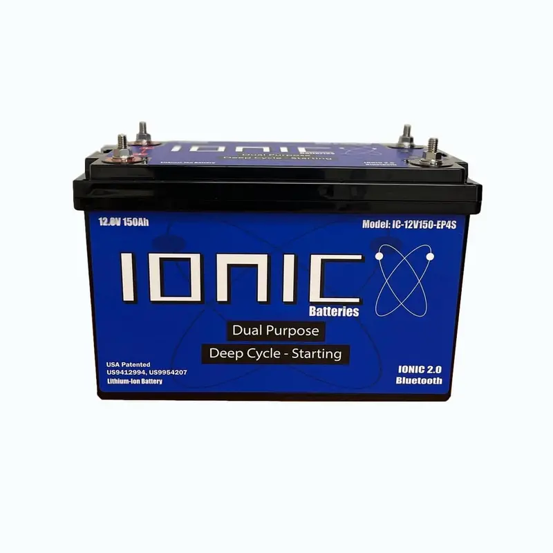 Ionic Lithium 12V 150Ah | Dual Purpose Starter Battery 1600 Ca + Lifepo4 Deep Cycle 1