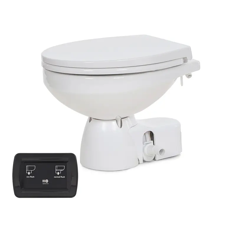 Jabsco Quiet Flush E2 Raw Water Toilet Regular Bowl - 12V  Soft Close Lid [38245-4192Rsp] 1
