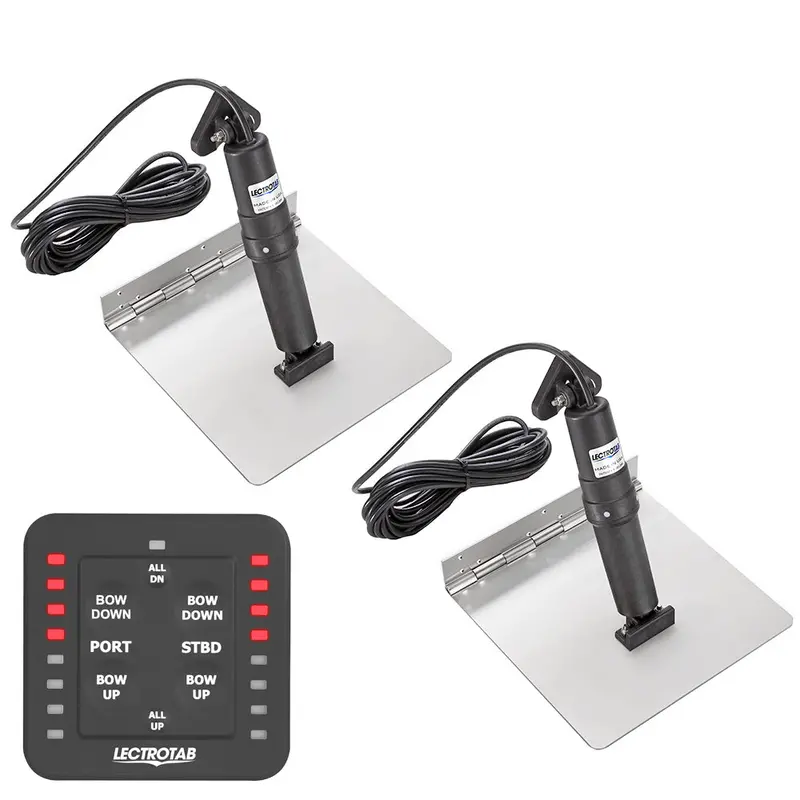 Lectrotab Xka Stainless Steel Trim Tab Kit W/One-Touch Control - 9 X 12 [Xkasl9x12] 1