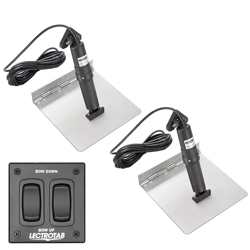 Lectrotab Xka Stainless Steel Trim Tab Kit W/Rocker Switch - 9 X 12 [Xkaf9x12] 1