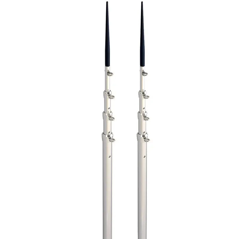 Lee's 16.5' Bright Silver Black Spike Telescopic Poles F/Sidewinder [Tx3916sl/Sl] 1