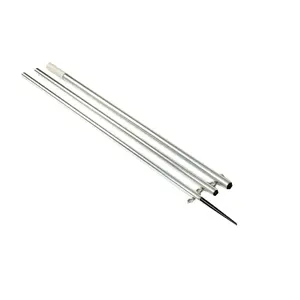 Lee's 18.5' Bright Silver Pole W/Black Spike Step Tube 1.5" [Mx8718cr] 1