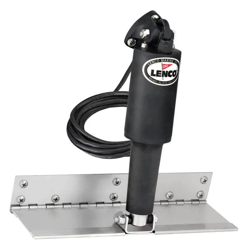 Lenco 4" X 12" Limited Space Trim Tab Kit W/O Switch Kit 12V - Standard Finish - Standard Actuator [15125-101] 1