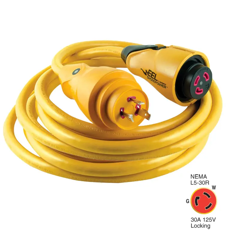 Marinco Cs30-25 Eel 30A 125V Shore Power Cordset - 25' - Yellow [Cs30-25] 1