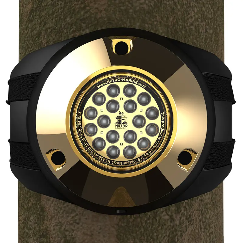 Metro Marine High-Output Piling Mount Underwater Light W/Intelligent Monochromatic Leds - Aqua, 90 Beam [F-Pmr1-A3-90] 1