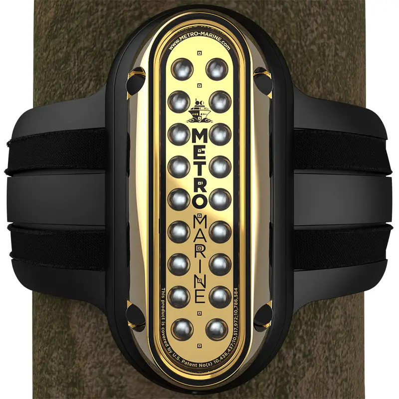 Metro Marine High-Output Vertical Piling Mount Light W/Intelligent Monochromatic Leds - Blue, 45 Beam [F-Pme1-V-B3-45] 1