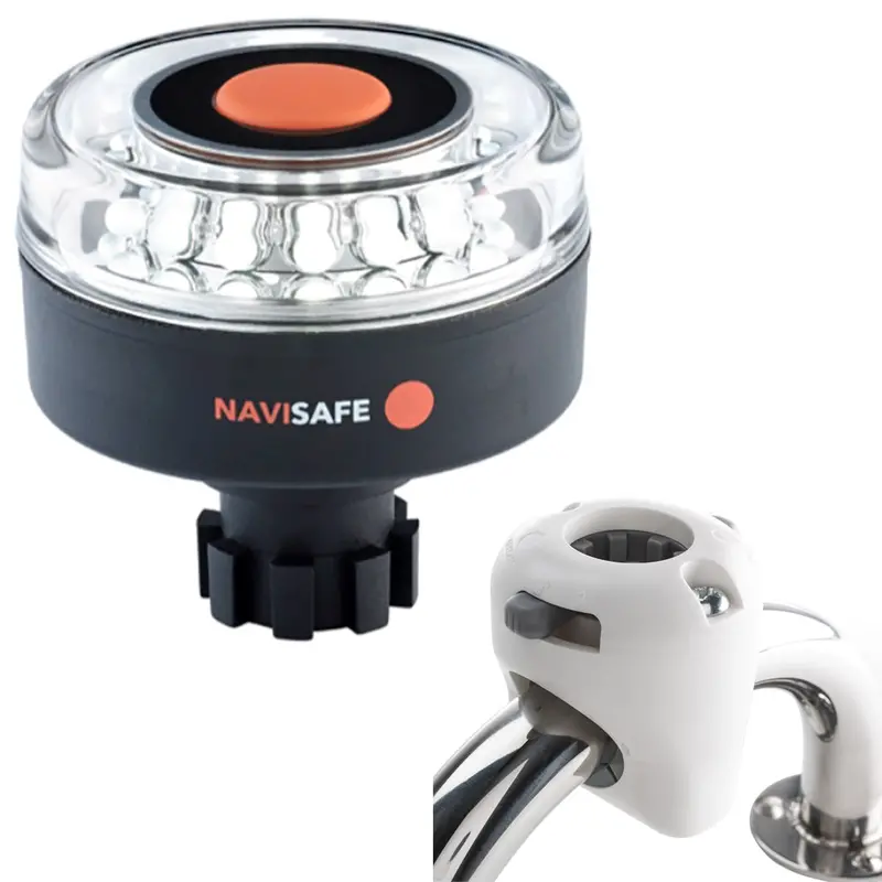 Navisafe Navilight 360 2Nm W/Navibolt Base  Rail Mount - White [042Kit3] 1