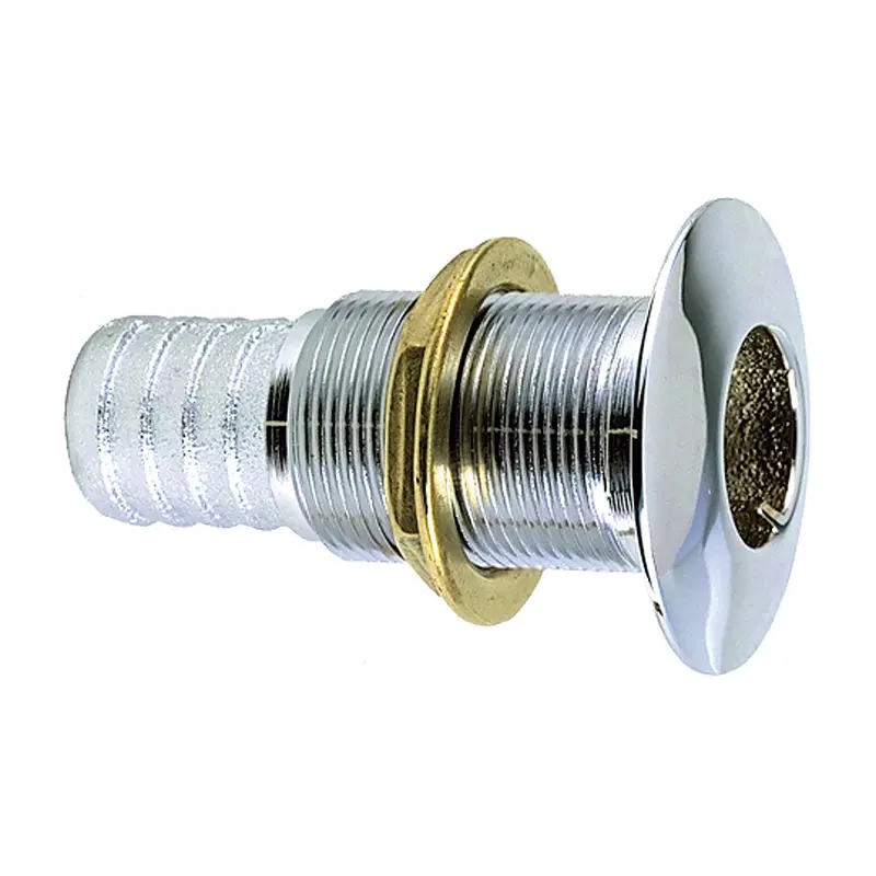 Perko 5/8" Thru-Hull Fitting F/ Hose Chrome Plated Bronze Made In The Usa [0350004Dpc] 1