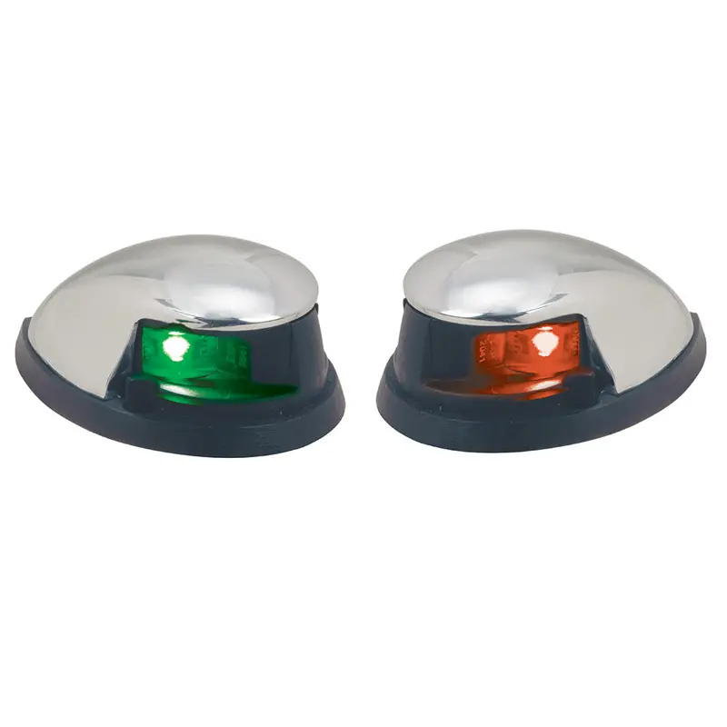 Perko Red/Green Horizontal Mount Side Lights - Pair - Chrome Plated Zinc [0648Dp0chr] 1