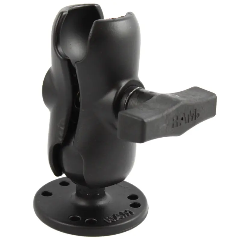 Ram Mount 1.5" Ball Short Arm W/2.5" Round Base [Ram-103U-B] 1