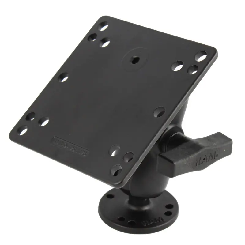 Ram Mount 4.75" Square Base Vesa Plate 75Mm And 100Mm Hole Patterns W/Short Arm Surface Mount [Ram-101U-B-246] 1