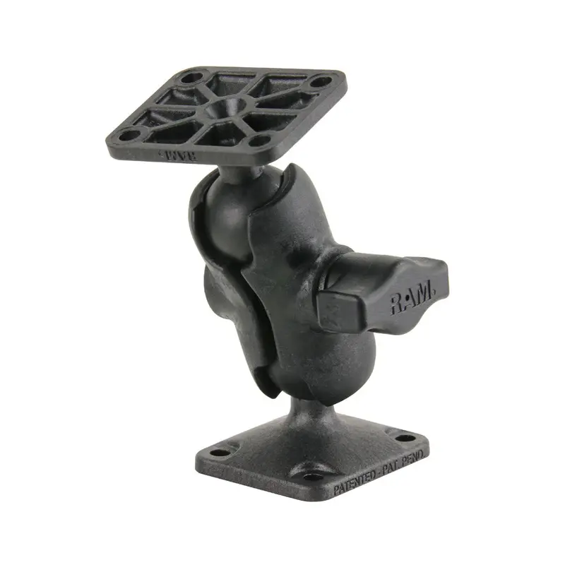 Ram Mount Composite Drill-Down Double Ball Mount W/Rectangle Amps Plates [Rap-B-141U-A] 1