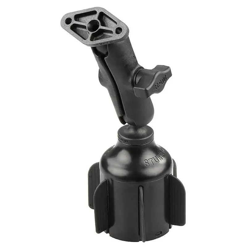 Ram Mount Ram Stubby Cup Holder Mount W/Diamond Plate [Rap-B-299-4-238U] 1