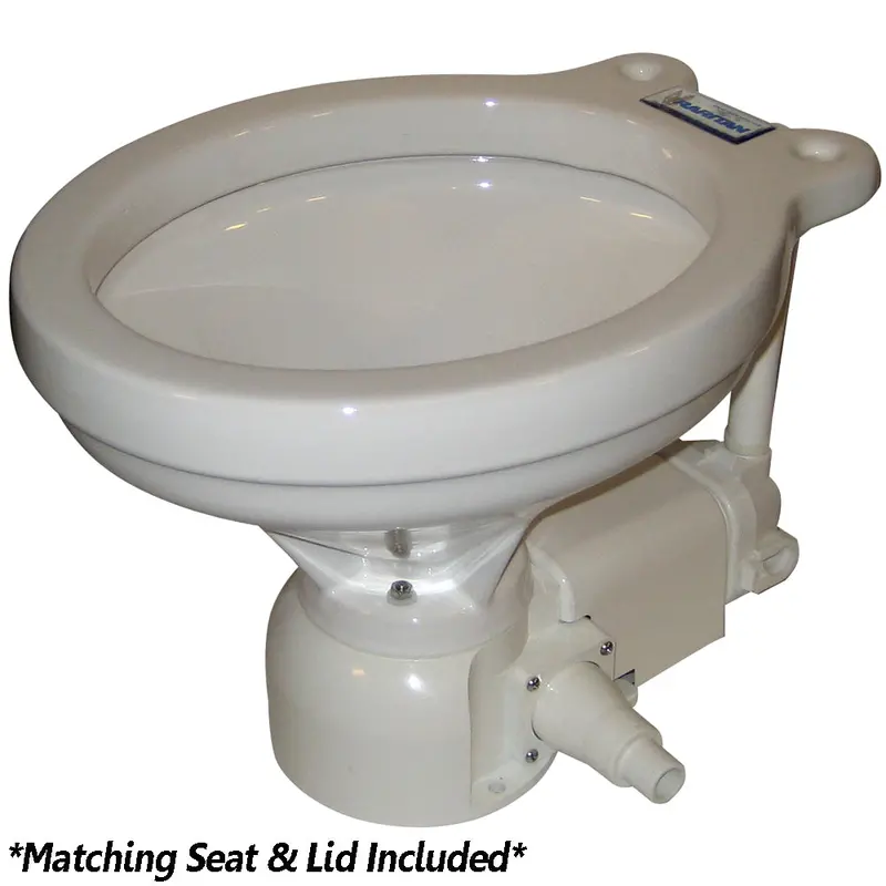 Raritan Sea Era Electric Toilet - Household Style - Integral Pump - Straight  90 Discharge - 12V [160Hi012] 1