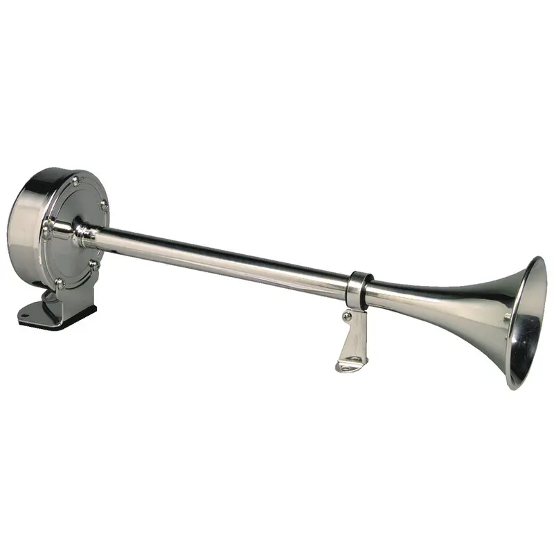 Schmitt Marine Deluxe All-Stainless Single Trumpet Horn - 12V [10027] 1