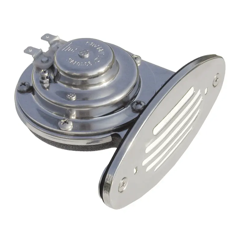 Schmitt Marine Mini Stainless Steel Single Drop-In Horn W/Stainless Steel Grill - 12V Low Pitch [10050] 1