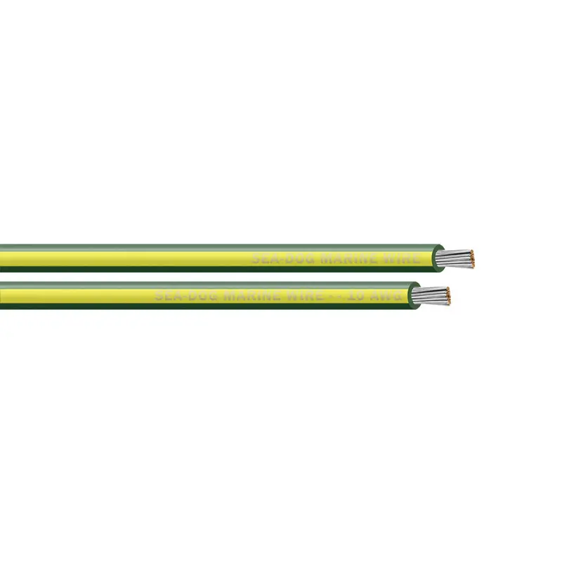 Sea-Dog 10 Awg Green/Yellow Stripe Primary Wire - 250' [8010144] 1
