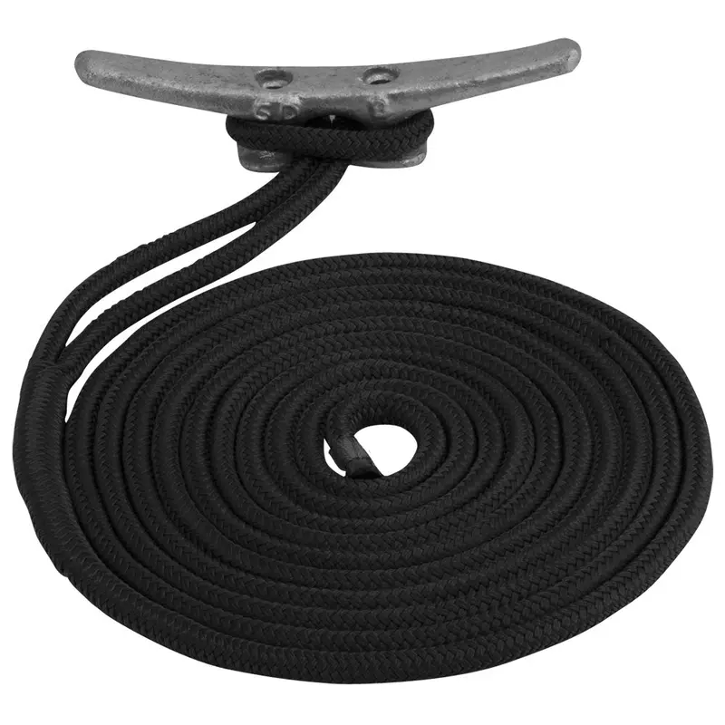 Sea-Dog Double Braided Nylon Dock Line - 1/2" X 10 - Black [302112010Bk-1] 1