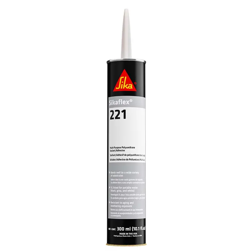 Sika Sikaflex 221 Multi-Purpose Polyurethane Sealant/Adhesive - 10.3Oz(300Ml) Cartridge - Aluminum Gray [90892] 1