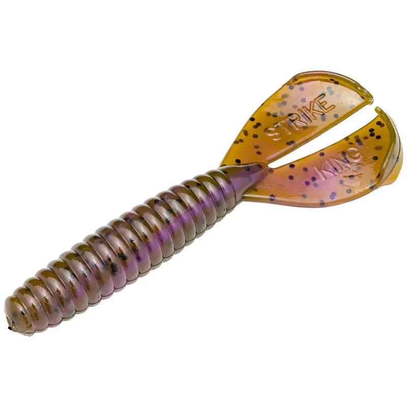 Strike King 4'' Rage Menace (Green Pumpkin Purple Swirl) 1