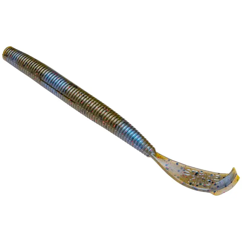 Strike King Cut-R Worm (Blue Craw Red Flake) 1
