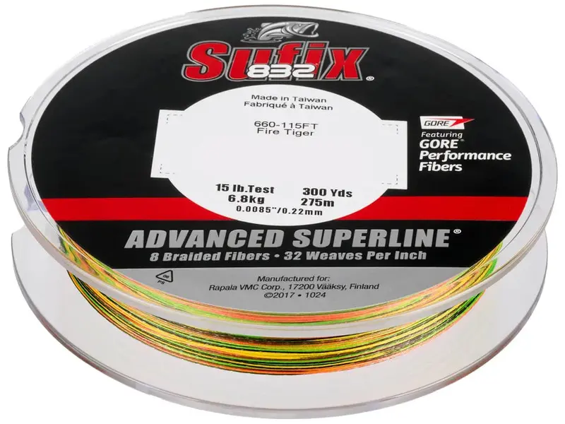 Sufix 832 Braided Line Firetiger 1