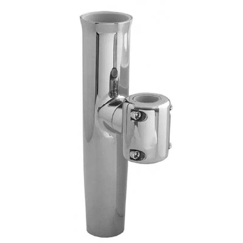 Taco  Stainless Steel Clamp-On Adjustable Rod Holder - 1-1/16" & 1-5/16" O.D. (Pipe), 1-1/4" O.D. (Tube) [F16-2623Pol-1] 1