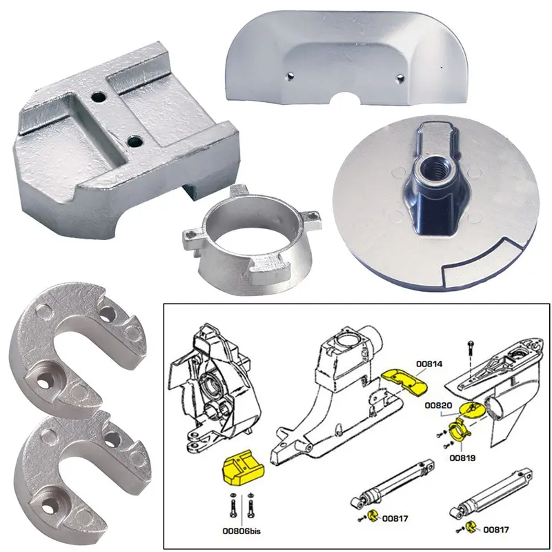 Tecnoseal Anode Kit W/Hardware - Mercury Alpha 1 Gen 2 - Zinc [20801] 1