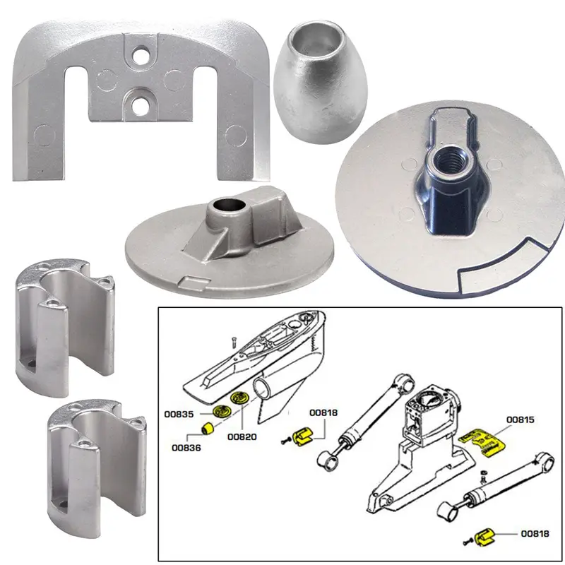 Tecnoseal Anode Kit W/Hardware - Mercury Bravo 3 2004-Present - Magnesium [20805Mg] 1