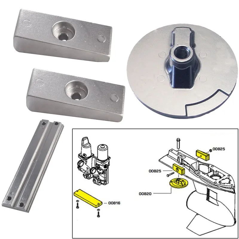 Tecnoseal Anode Kit W/Hardware - Mercury Verado 4 - Aluminum [20814Al] 1