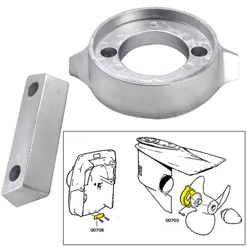 Tecnoseal Anode Kit W/Hardware - Volvo 290 - Zinc [20705] 1