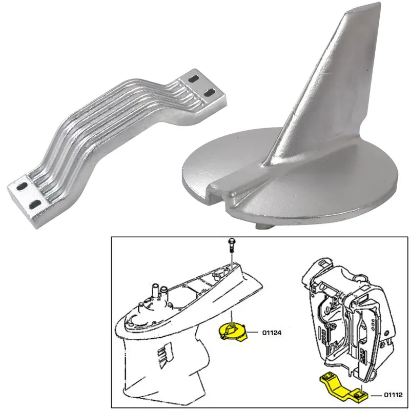 Tecnoseal Anode Kit W/Hardware - Yamaha 200-250Hp - Aluminum [21104Al] 1