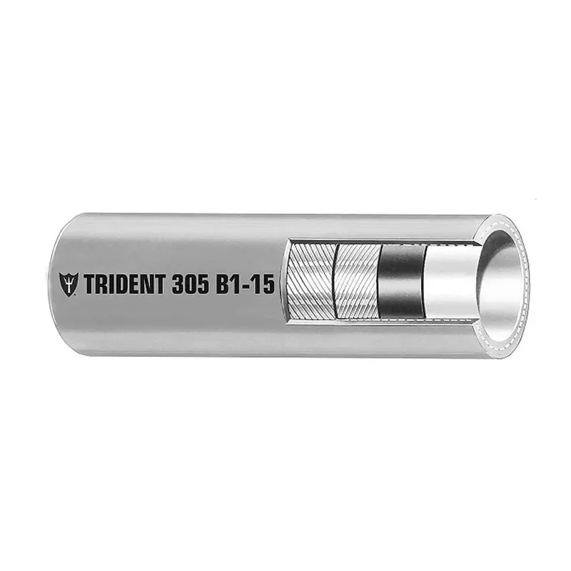 Trident Marine 3/8" Barrier Lined B1-15 Epa Compliant Outboard Fuel Line Hose - Gray - Sold By The Foot [305-0386-Ft] 1