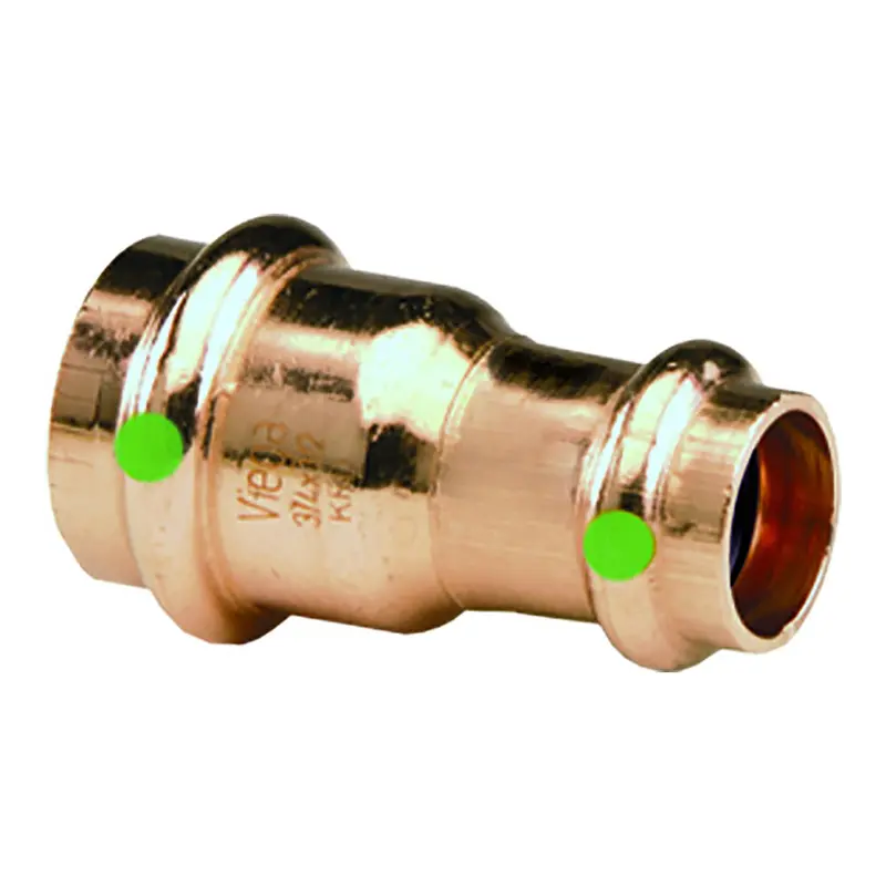 Viega Propress 1-1/2" X 1" Copper Reducer - Double Press Connection - Smart Connect Technology [15588] 1