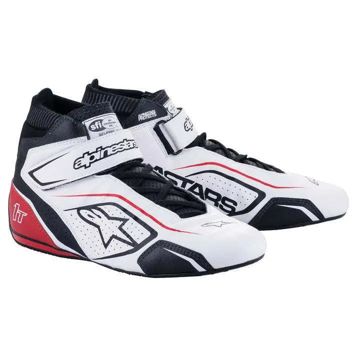 Alpinestars Tech-1T V3 Racing Shoe – White/Black/Red, Size 7.5 1