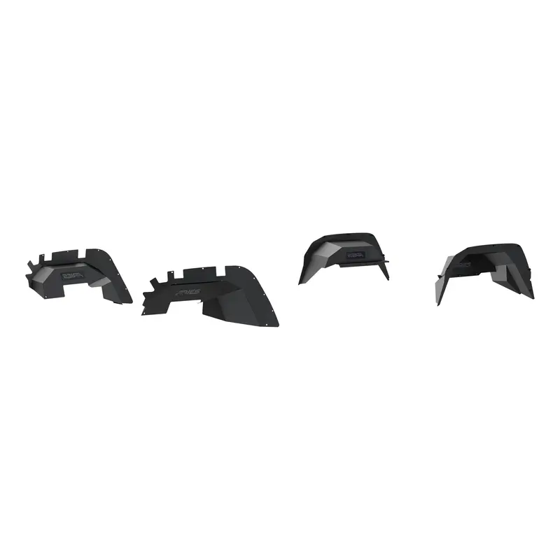 Aries Black Aluminum Inner Fender Liners – Front & Rear Wheel Well Guards For Jeep Gladiator Jt 1