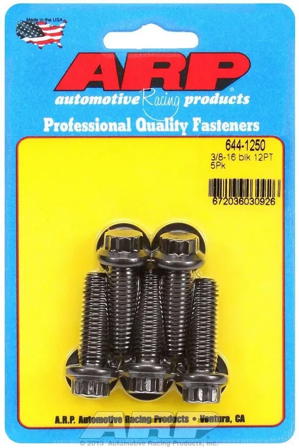 Arp 644-1250 12-Point Bolt Kit – Five 3/8-16 X 1.25-Inch Fasteners 1
