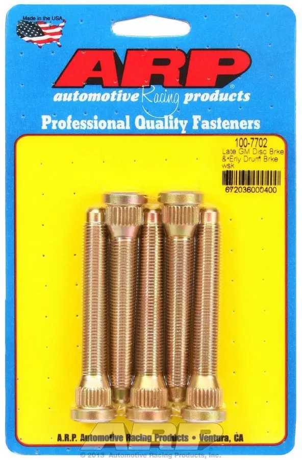 Arp 7/16-20 Wheel Stud Kit – 3.200" Length, .580" Knurl Diameter, Set Of 5 (100-7702) 1