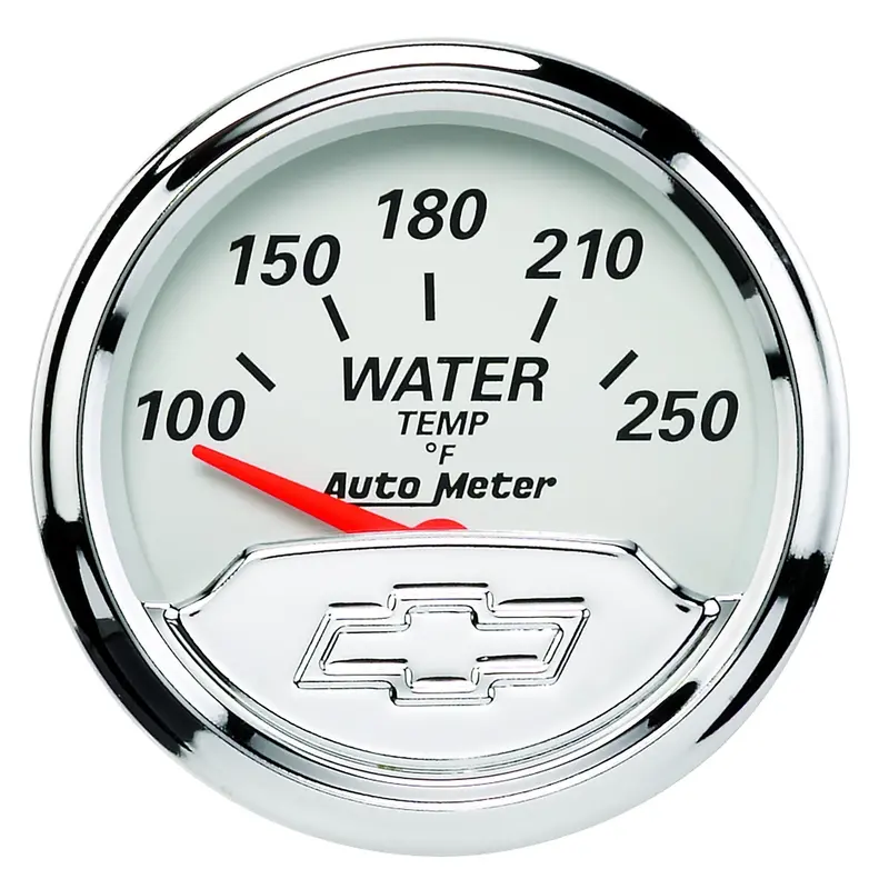 Autometer Heritage Bowtie Water Temperature Gauge – 2-1/16 Inch, 250°F, Electric (1337-00408) 1