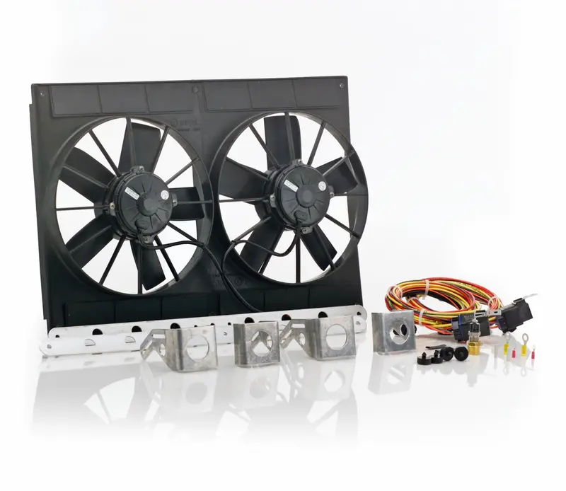 Be Cool Dual-Euro High-Torque 11-Inch Radiator Fan Module – Black Finish (95021) 1