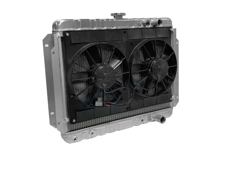 Dewitts 32-6139016A Aluminum Radiator With Electric Fans – Impala Ls Swap (1965–1970, Auto Trans) 1